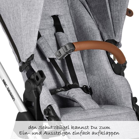 ABC Design Kombi-Kinderwagen Condor 4 - inkl. Babywanne, Sportsitz & XXL Zubehörpaket - Graphite Grey