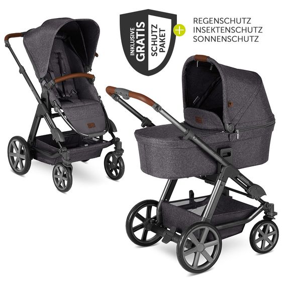 ABC Design Kombi-Kinderwagen Condor 4 - inkl. Babywanne, Sportsitz & XXL Zubehörpaket - Street