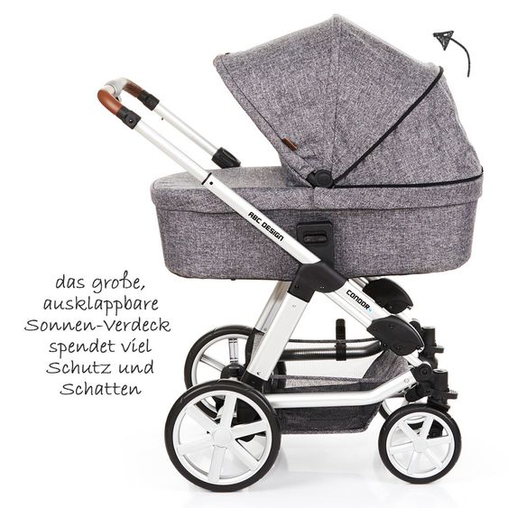 ABC Design Kombi-Kinderwagen Condor 4 Spar-Set - inkl. Wickeltasche & Regenschutz - Race
