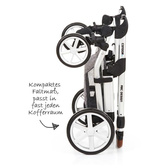 ABC Design Kombi-Kinderwagen Condor 4 Spar-Set - inkl. Wickeltasche & Regenschutz - Race