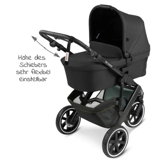 ABC Design Kombi-Kinderwagen Salsa Run - inkl. Babywanne und Sportsitz inkl. XXL Zubehörpaket (mit Sportzulassung, Luftbereifung & Handbremse) - Aqua