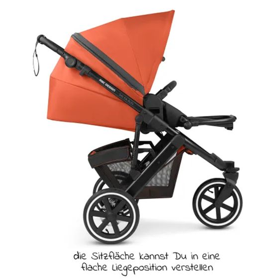 ABC Design Kombi-Kinderwagen Salsa Run - inkl. Babywanne und Sportsitz inkl. XXL Zubehörpaket (mit Sportzulassung, Luftbereifung & Handbremse) - Carrot