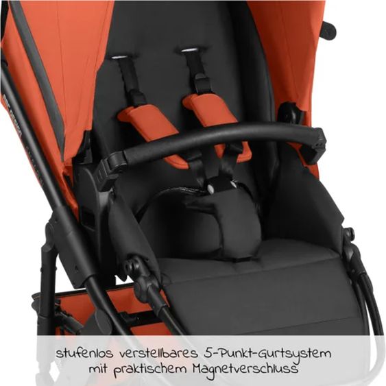 ABC Design Kombi-Kinderwagen Salsa Run - inkl. Babywanne und Sportsitz inkl. XXL Zubehörpaket (mit Sportzulassung, Luftbereifung & Handbremse) - Carrot