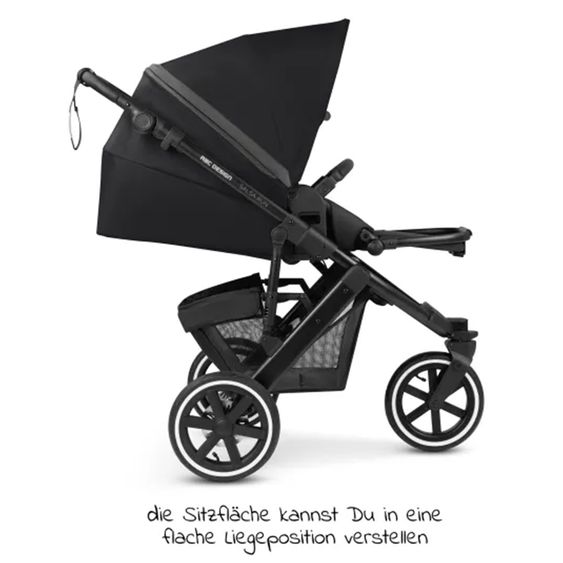 ABC Design Kombi-Kinderwagen Salsa Run - inkl. Babywanne und Sportsitz inkl. XXL Zubehörpaket (mit Sportzulassung, Luftbereifung & Handbremse) - Ink