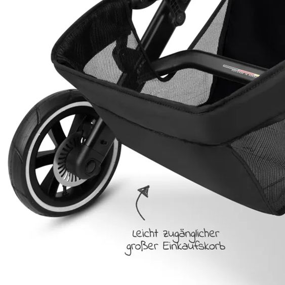 ABC Design Kombi-Kinderwagen Salsa Run - inkl. Babywanne und Sportsitz inkl. XXL Zubehörpaket (mit Sportzulassung, Luftbereifung & Handbremse) - Ink