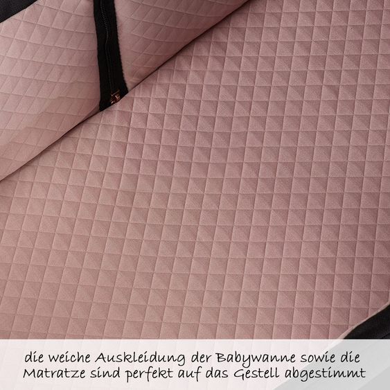 ABC Design Kombi-Kinderwagen Salsa 4 Air Diamond Edition - inkl. Babywanne, Sportsitz & XXL Zubehörpaket - Rose Gold