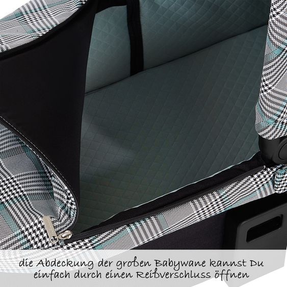 ABC Design Kombi-Kinderwagen Salsa 4 Air - Fashion Edition - inkl. Babywanne, Sportsitz & XXL Zubehörpaket - Smaragd