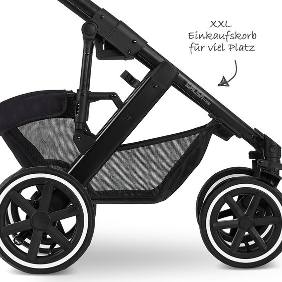 ABC Design Kombi-Kinderwagen Salsa 4 Air - Fashion Edition - inkl. Babywanne, Sportsitz & XXL Zubehörpaket - Smaragd