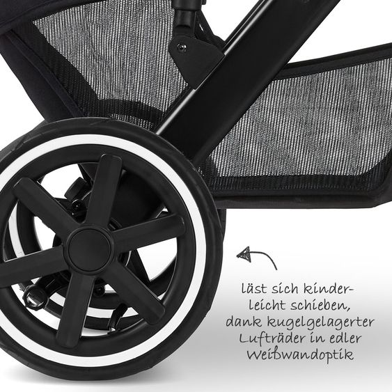 ABC Design Kombi-Kinderwagen Salsa 4 Air - Fashion Edition - inkl. Babywanne, Sportsitz & XXL Zubehörpaket - Smaragd