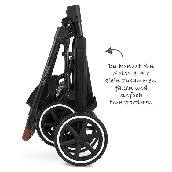 ABC Design Kombi-Kinderwagen Salsa 4 Air - Fashion Edition - inkl. Babywanne, Sportsitz & XXL Zubehörpaket - Smaragd