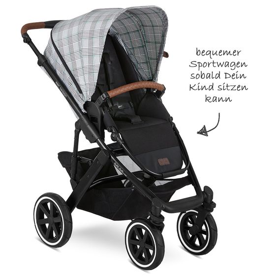 ABC Design Kombi-Kinderwagen Salsa 4 Air - Fashion Edition - inkl. Babywanne, Sportsitz & XXL Zubehörpaket - Smaragd