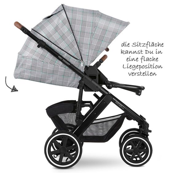 ABC Design Kombi-Kinderwagen Salsa 4 Air - Fashion Edition - inkl. Babywanne, Sportsitz & XXL Zubehörpaket - Smaragd