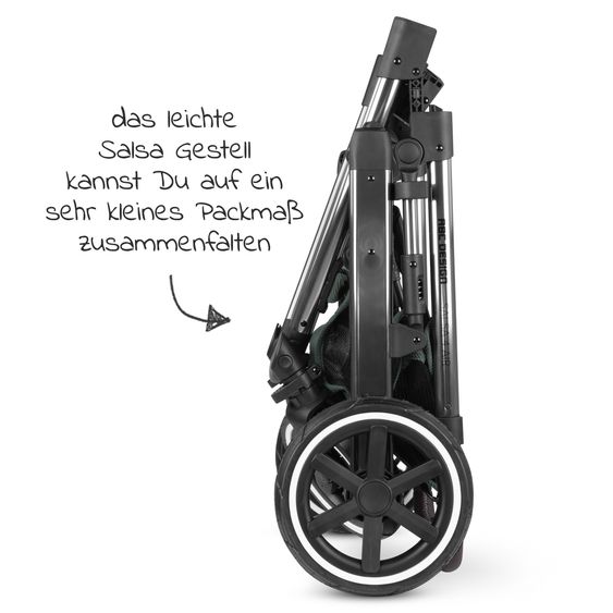 ABC Design Kombi-Kinderwagen Salsa 4 Air - inkl. Babywanne & Sportsitz - Aloe