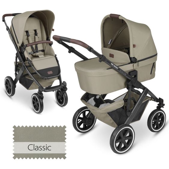 ABC Design Kombi-Kinderwagen Salsa 4 Air - inkl. Babywanne & Sportsitz - Classic Edition - Reed