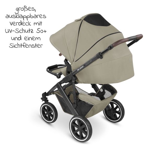 ABC Design Kombi-Kinderwagen Salsa 4 Air - inkl. Babywanne & Sportsitz - Classic Edition - Reed