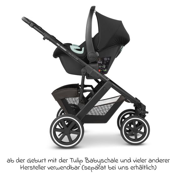 ABC Design Kombi-Kinderwagen Salsa 4 Air - inkl. Babywanne & Sportsitz - Cloud