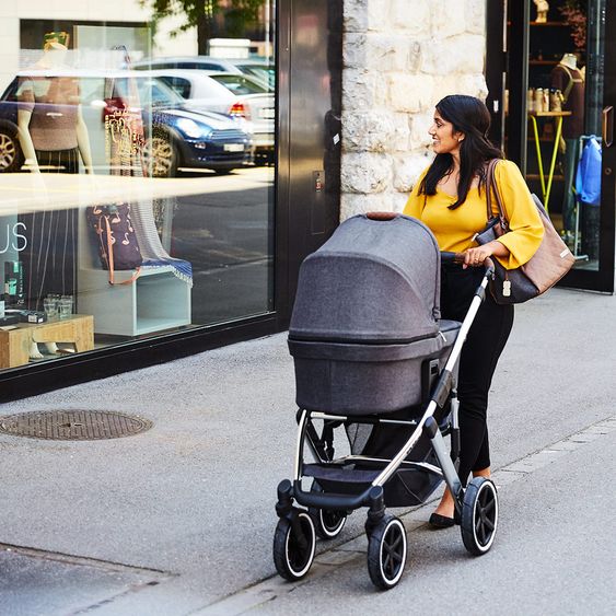 ABC Design Kombi-Kinderwagen Salsa 4 Air - inkl. Babywanne & Sportsitz - Diamond Edition - Asphalt