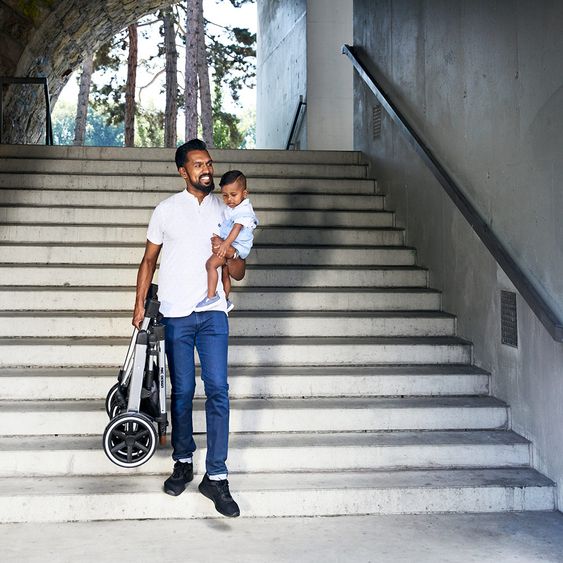 ABC Design Kombi-Kinderwagen Salsa 4 Air - inkl. Babywanne & Sportsitz - Diamond Edition - Asphalt