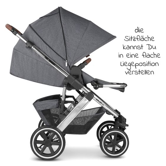 ABC Design Combi stroller Salsa 4 Air - incl. carrycot & sport seat - Diamond Edition - Asphalt