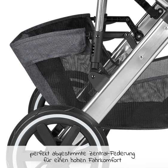 ABC Design Combi stroller Salsa 4 Air - incl. carrycot & sport seat - Diamond Edition - Asphalt