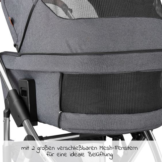 ABC Design Combi stroller Salsa 4 Air - incl. carrycot & sport seat - Diamond Edition - Asphalt