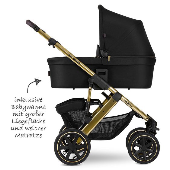 ABC Design Kombi-Kinderwagen Salsa 4 Air - inkl. Babywanne & Sportsitz - Diamond Edition - Champagne