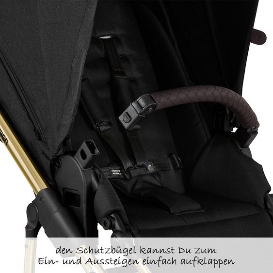 ABC Design Kombi-Kinderwagen Salsa 4 Air - inkl. Babywanne & Sportsitz - Diamond Edition - Champagne