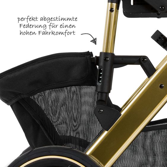 ABC Design Kombi-Kinderwagen Salsa 4 Air - inkl. Babywanne & Sportsitz - Diamond Edition - Champagne