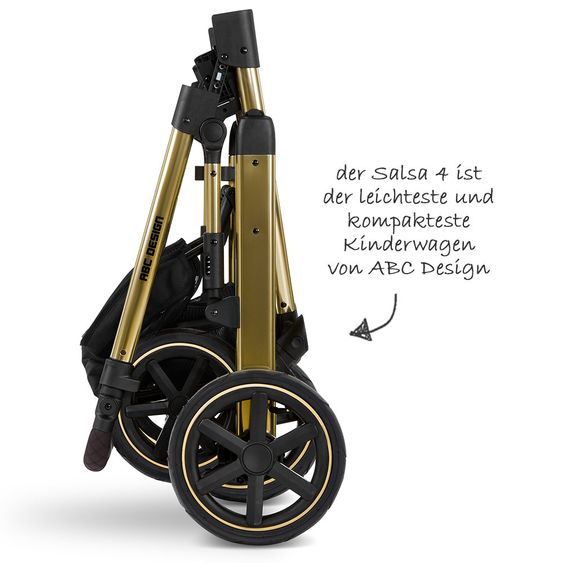 ABC Design Kombi-Kinderwagen Salsa 4 Air - inkl. Babywanne & Sportsitz - Diamond Edition - Champagne