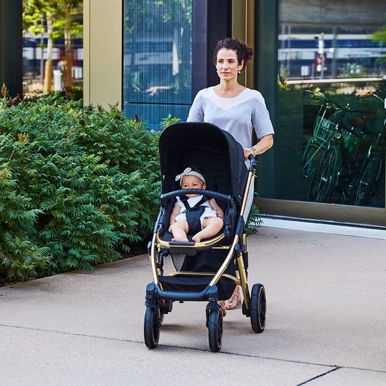 ABC Design Kombi-Kinderwagen Salsa 4 Air - inkl. Babywanne & Sportsitz - Diamond Edition - Champagne