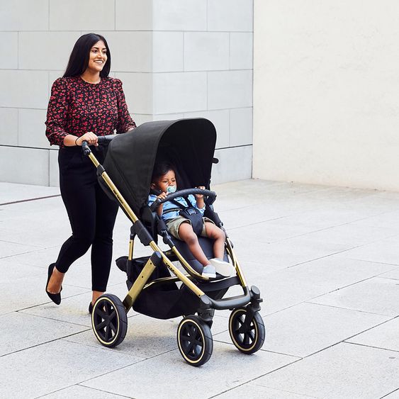 ABC Design Kombi-Kinderwagen Salsa 4 Air - inkl. Babywanne & Sportsitz - Diamond Edition - Champagne