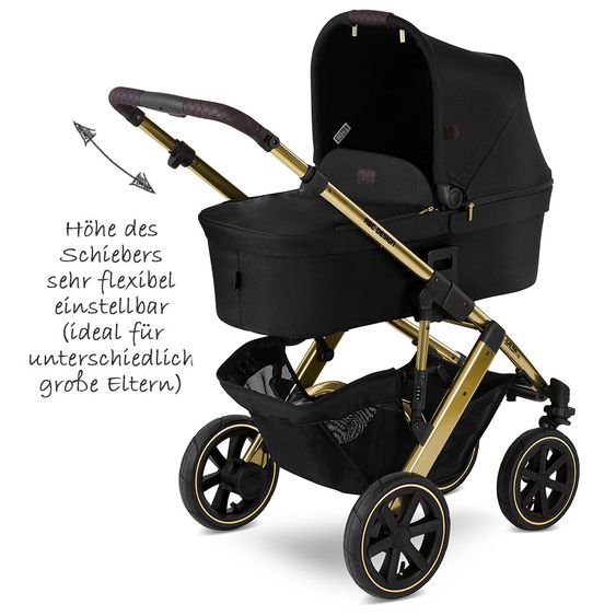 ABC Design Kombi-Kinderwagen Salsa 4 Air - inkl. Babywanne & Sportsitz - Diamond Edition - Champagne