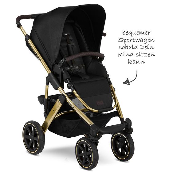 ABC Design Kombi-Kinderwagen Salsa 4 Air - inkl. Babywanne & Sportsitz - Diamond Edition - Champagne