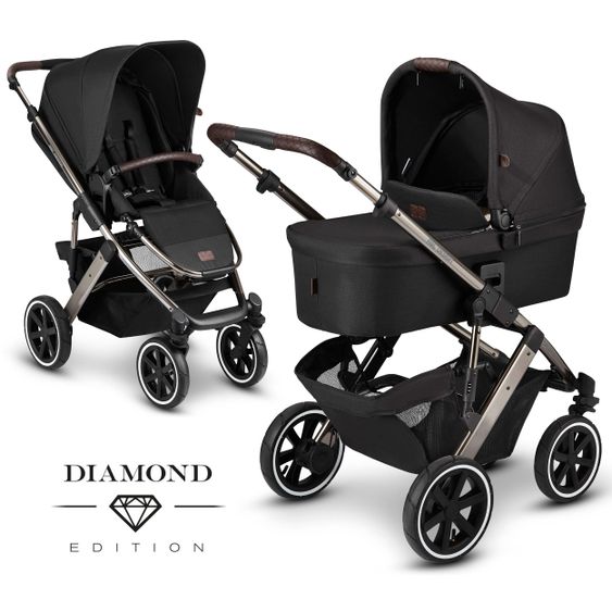 ABC Design Kombi-Kinderwagen Salsa 4 Air - inkl. Babywanne & Sportsitz - Diamond Edition - Dolphin