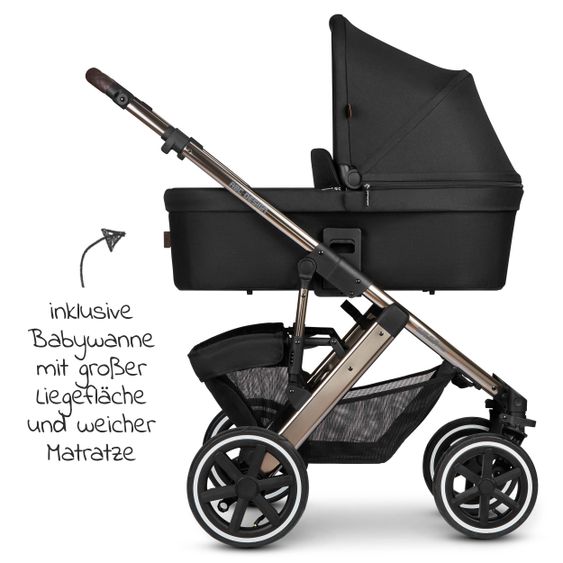 ABC Design Kombi-Kinderwagen Salsa 4 Air - inkl. Babywanne & Sportsitz - Diamond Edition - Dolphin