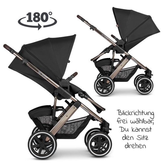 ABC Design Kombi-Kinderwagen Salsa 4 Air - inkl. Babywanne & Sportsitz - Diamond Edition - Dolphin