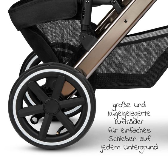 ABC Design Kombi-Kinderwagen Salsa 4 Air - inkl. Babywanne & Sportsitz - Diamond Edition - Dolphin