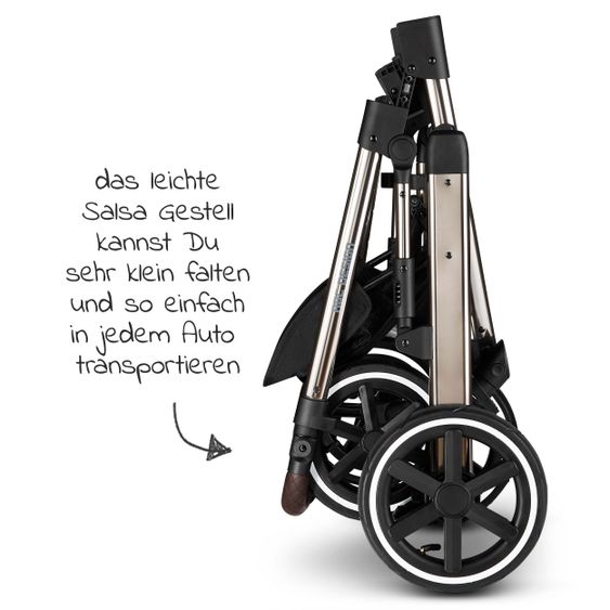 ABC Design Kombi-Kinderwagen Salsa 4 Air - inkl. Babywanne & Sportsitz - Diamond Edition - Dolphin