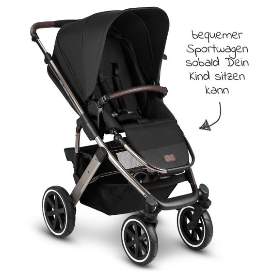 ABC Design Kombi-Kinderwagen Salsa 4 Air - inkl. Babywanne & Sportsitz - Diamond Edition - Dolphin