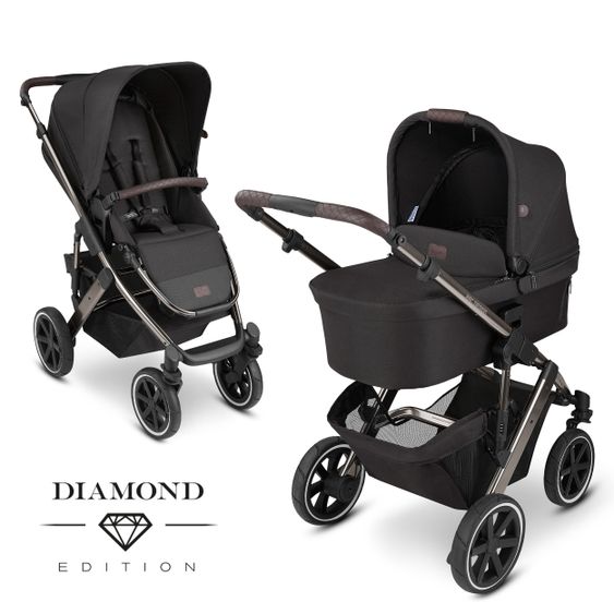 ABC Design Kombi-Kinderwagen Salsa 4 Air - inkl. Babywanne & Sportsitz - Diamond Edition - Dolphin