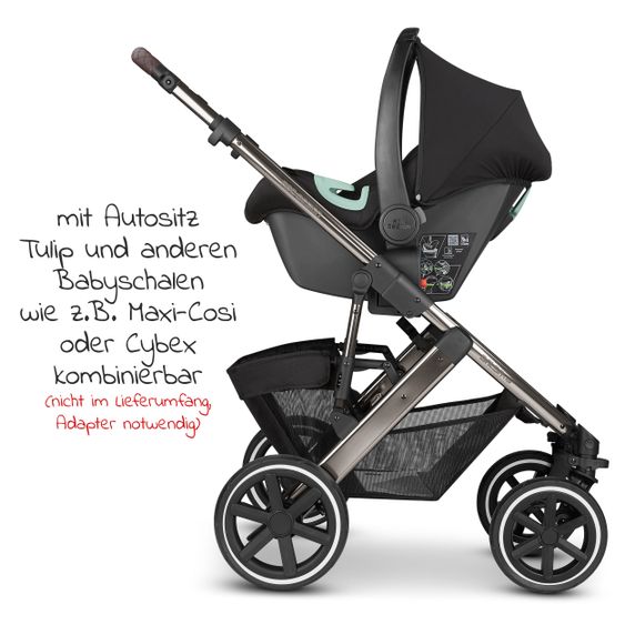 ABC Design Kombi-Kinderwagen Salsa 4 Air - inkl. Babywanne & Sportsitz - Diamond Edition - Dolphin