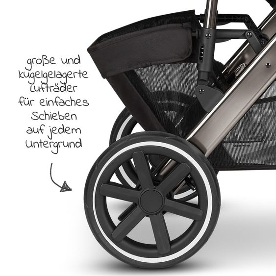 ABC Design Kombi-Kinderwagen Salsa 4 Air - inkl. Babywanne & Sportsitz - Diamond Edition - Dolphin