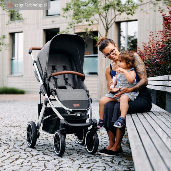 ABC Design Kombi-Kinderwagen Salsa 4 Air - inkl. Babywanne & Sportsitz - Diamond Edition - Dolphin