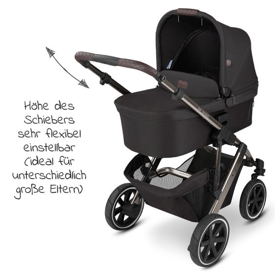 ABC Design Kombi-Kinderwagen Salsa 4 Air - inkl. Babywanne & Sportsitz - Diamond Edition - Dolphin