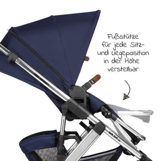 ABC Design Combi stroller Salsa 4 Air - incl. baby bath & sport seat - Diamond Edition - Navy