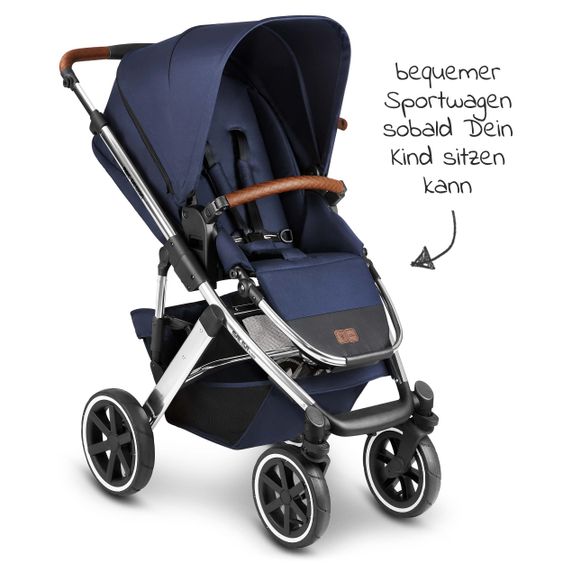 ABC Design Combi stroller Salsa 4 Air - incl. baby bath & sport seat - Diamond Edition - Navy