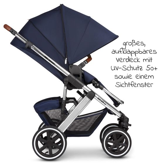 ABC Design Combi stroller Salsa 4 Air - incl. baby bath & sport seat - Diamond Edition - Navy