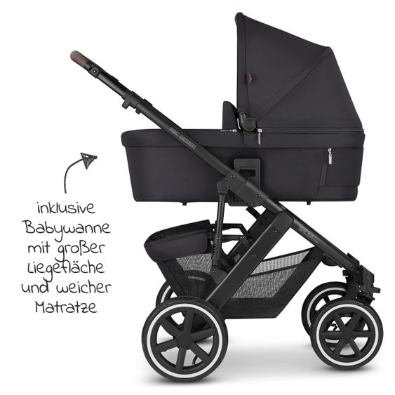ABC Design Passeggino Salsa 4 Air Combi - incluso navicella e seggiolino sportivo - Fashion Edition - Midnight