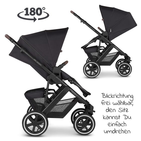 ABC Design Passeggino Salsa 4 Air Combi - incluso navicella e seggiolino sportivo - Fashion Edition - Midnight