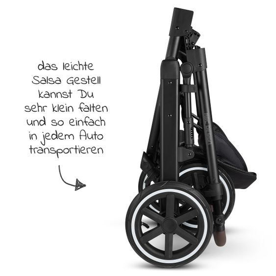 ABC Design Passeggino Salsa 4 Air Combi - incluso navicella e seggiolino sportivo - Fashion Edition - Midnight